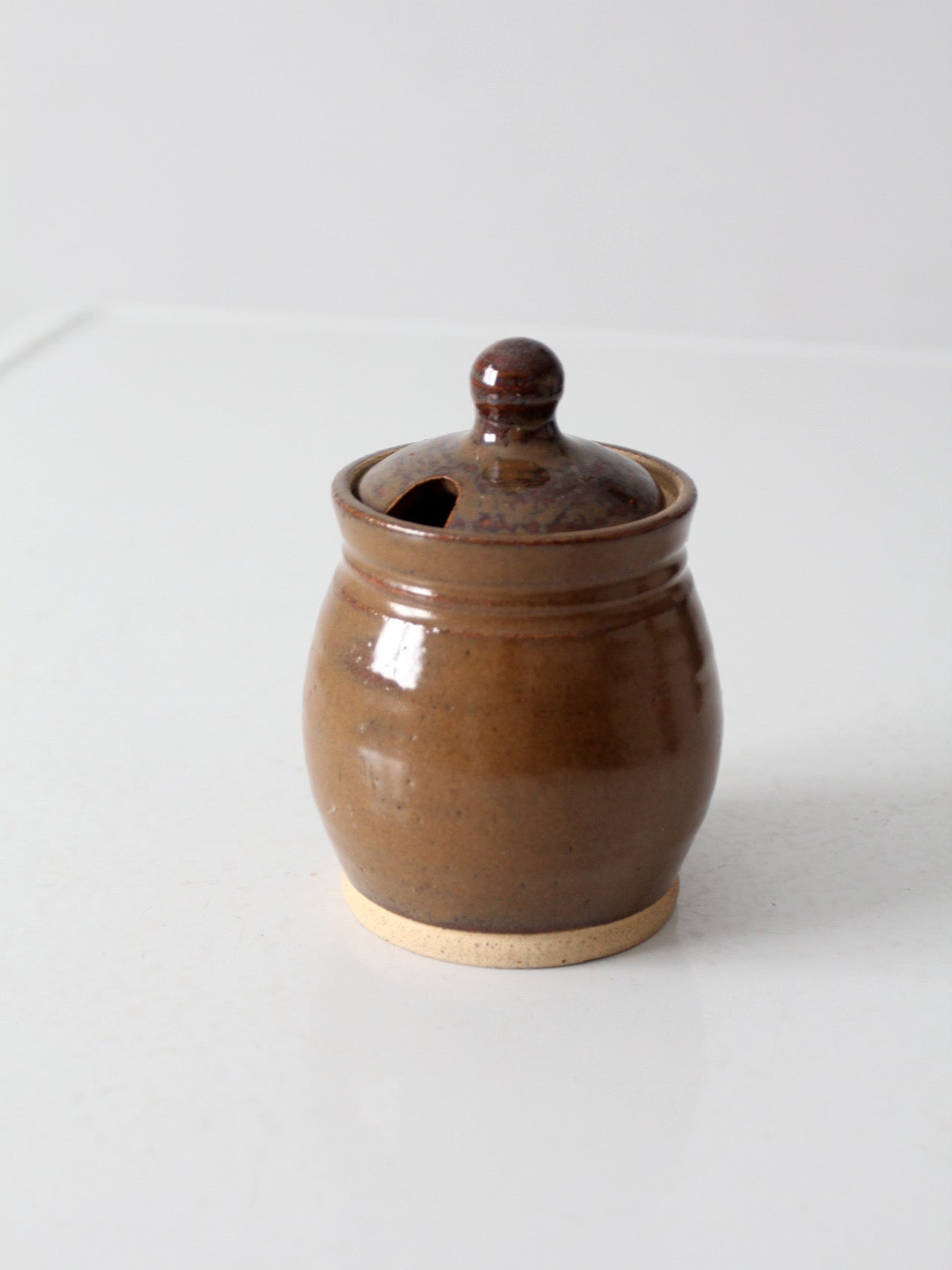 vintage handmade studio pottery sugar bowl
