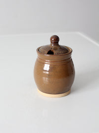 vintage handmade studio pottery sugar bowl
