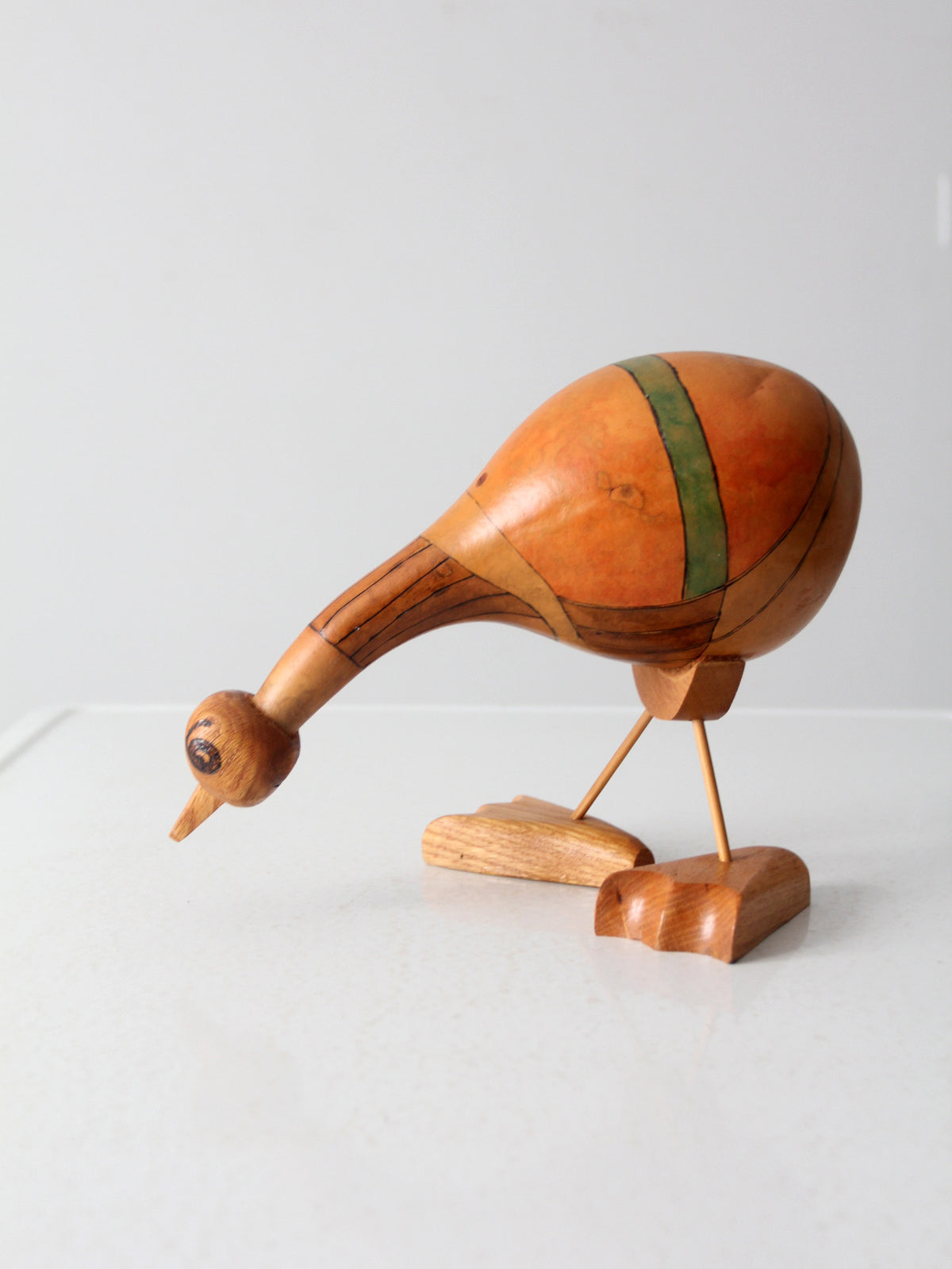 vintage gourd art bird
