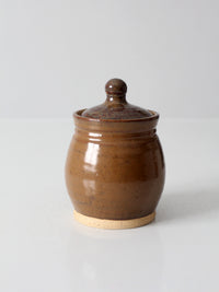 vintage handmade studio pottery sugar bowl