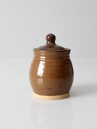 vintage handmade studio pottery sugar bowl