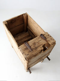 19th century primitive farm bin