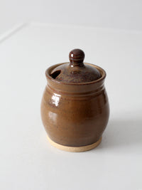 vintage handmade studio pottery sugar bowl