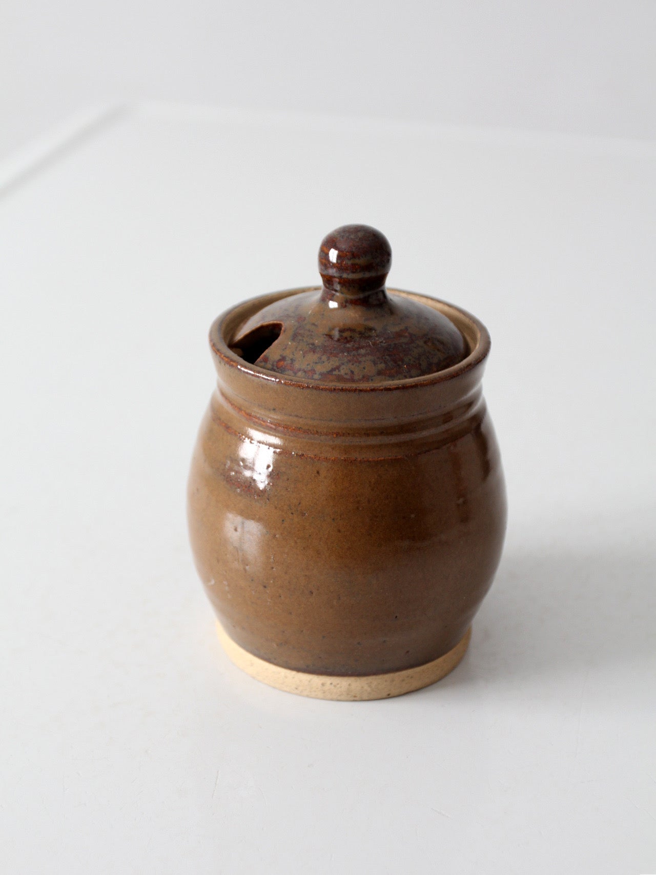 vintage handmade studio pottery sugar bowl