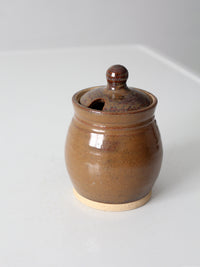 vintage handmade studio pottery sugar bowl