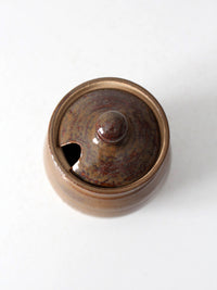 vintage handmade studio pottery sugar bowl