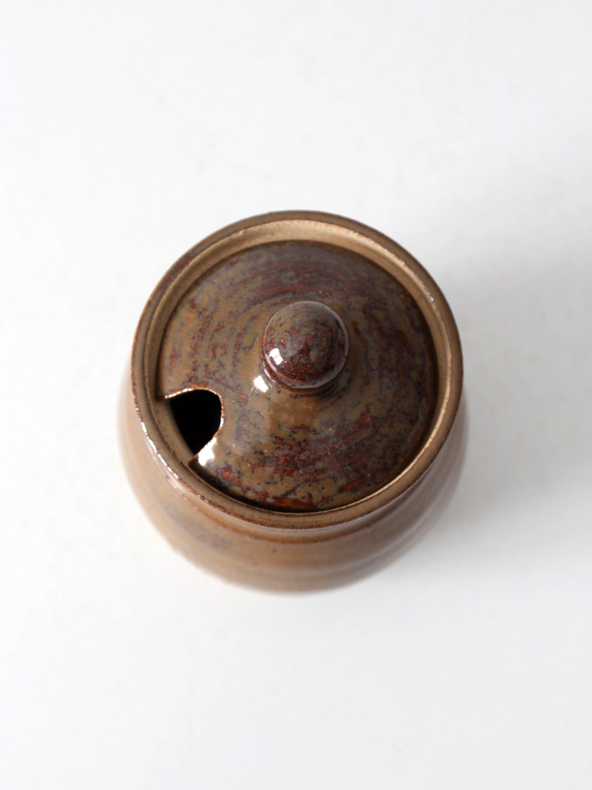 vintage handmade studio pottery sugar bowl