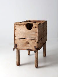 19th century primitive farm bin