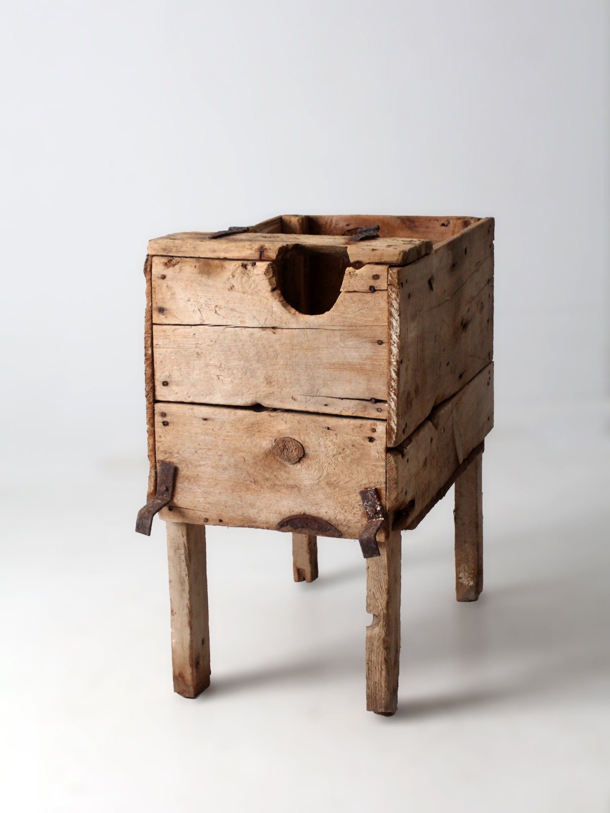 19th century primitive farm bin