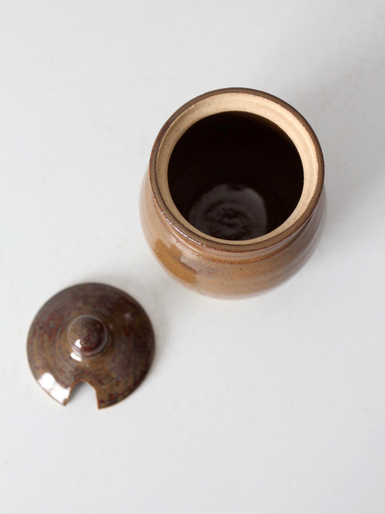 vintage handmade studio pottery sugar bowl