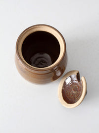 vintage handmade studio pottery sugar bowl