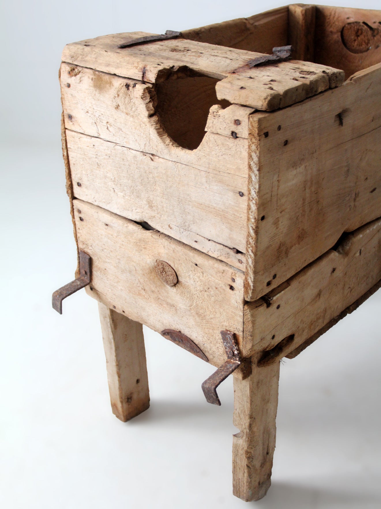 19th century primitive farm bin