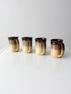 vintage studio pottery mugs set of 4