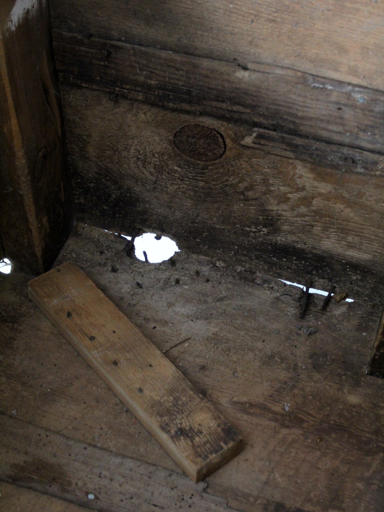 19th century primitive farm bin