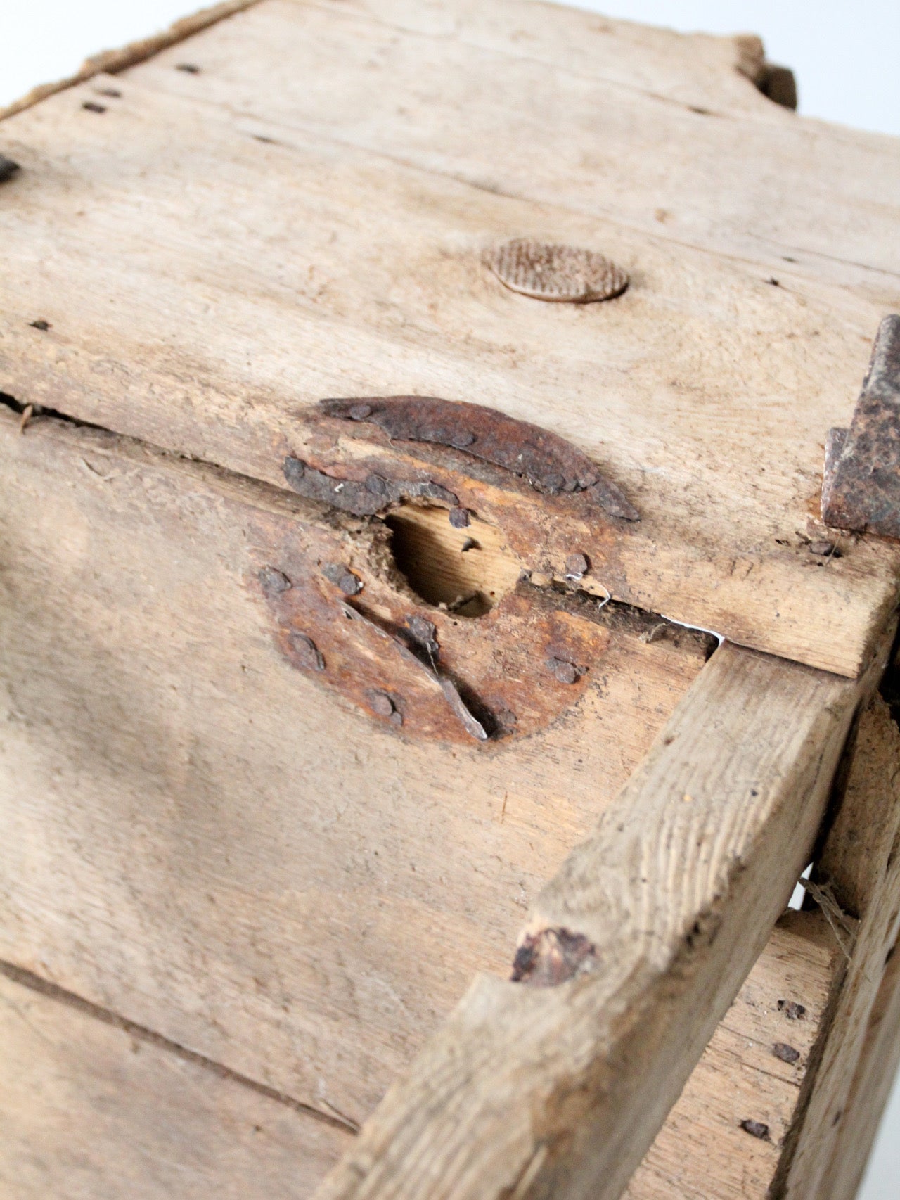 19th century primitive farm bin