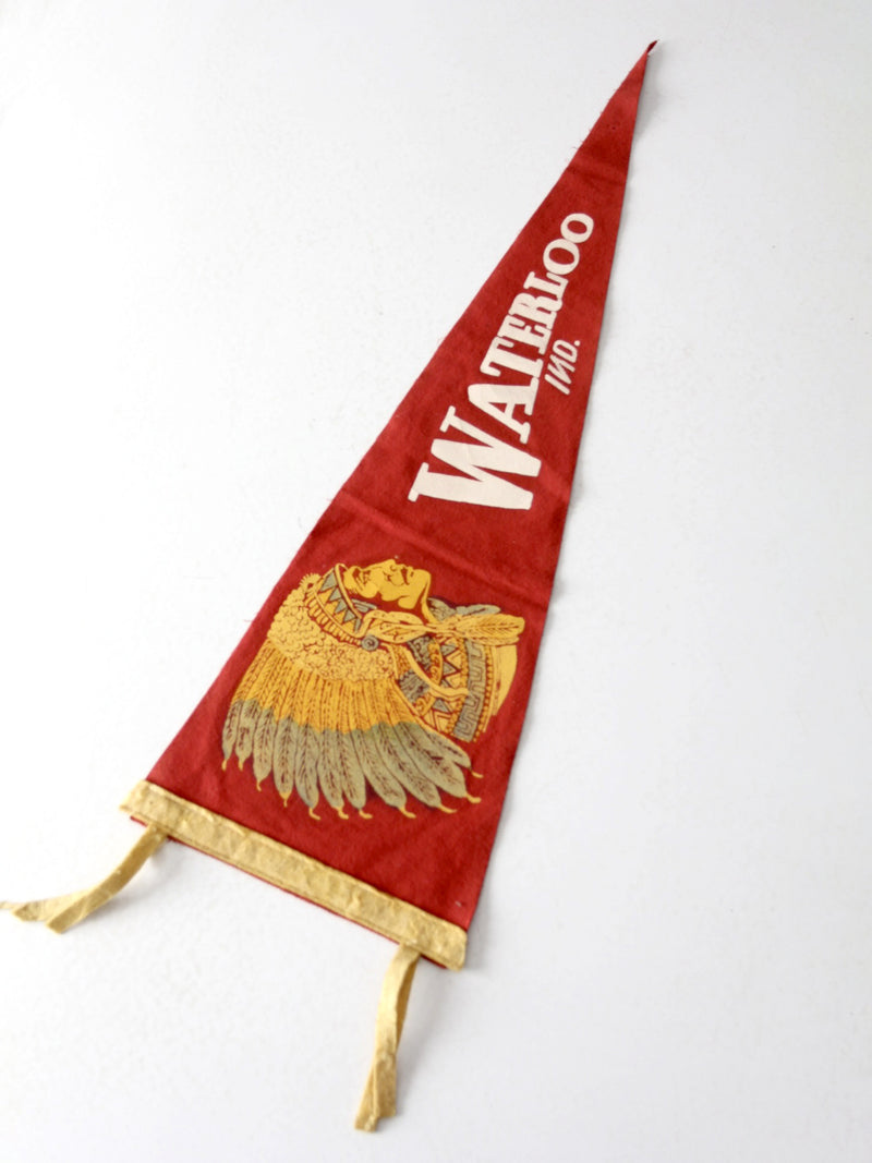vintage Waterloo, Ind. pennant