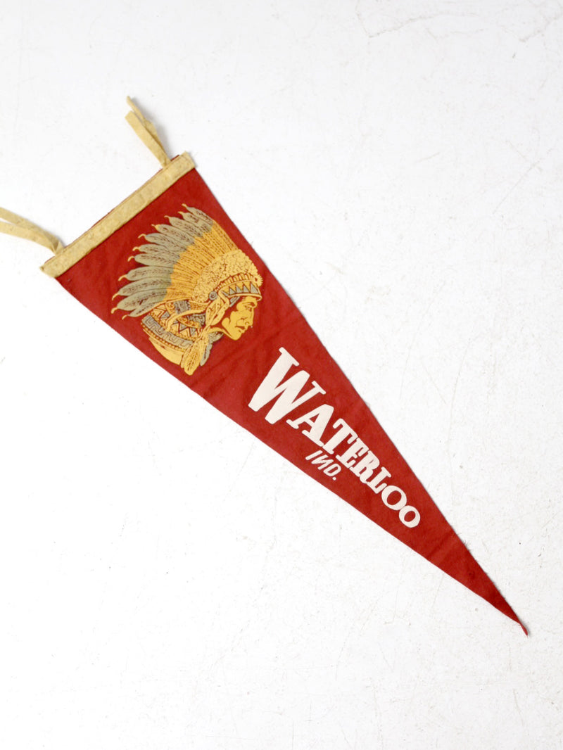 vintage Waterloo, Ind. pennant
