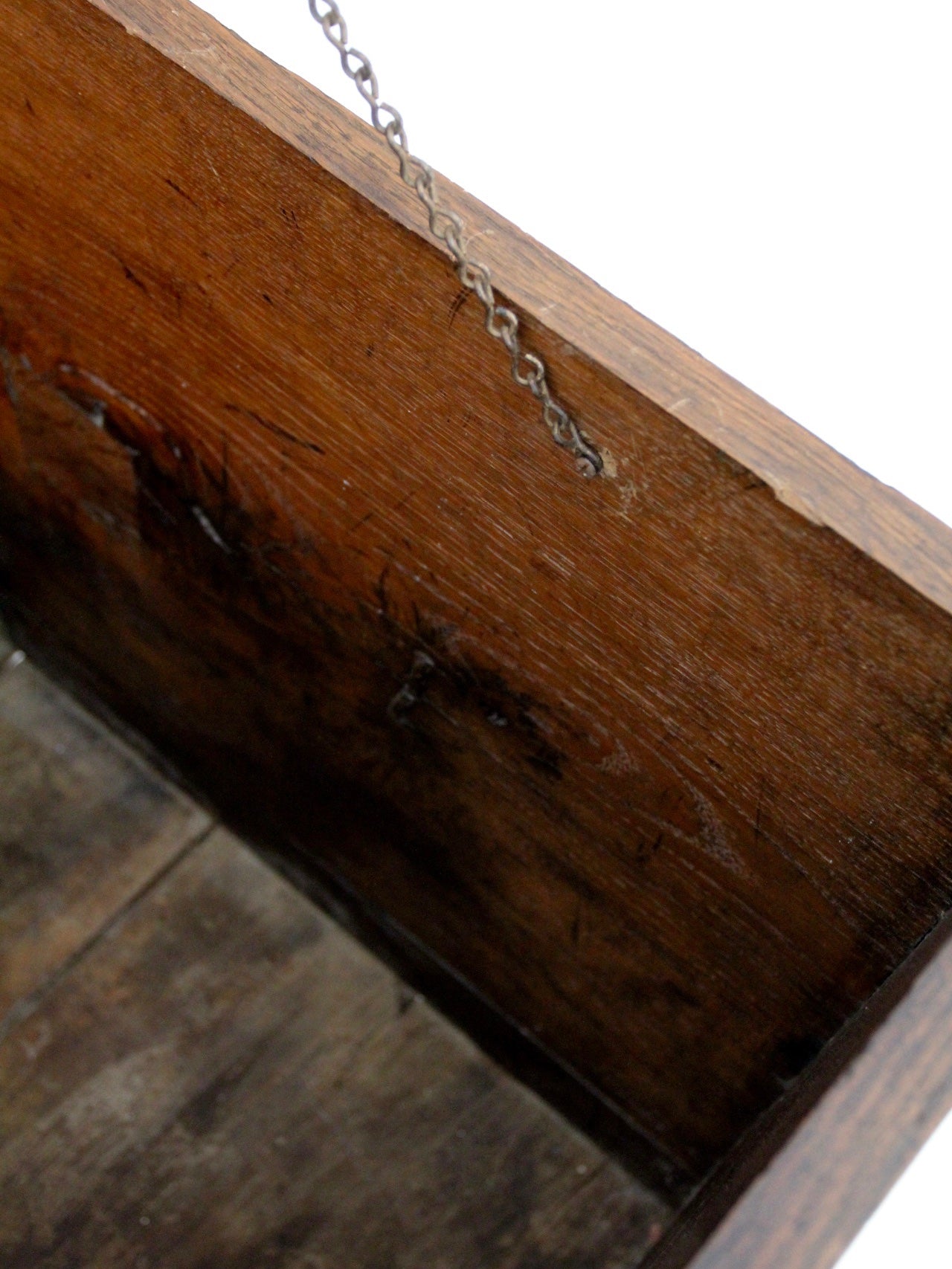 antique Norwegian folk art dome top trunk
