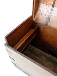antique Norwegian folk art dome top trunk