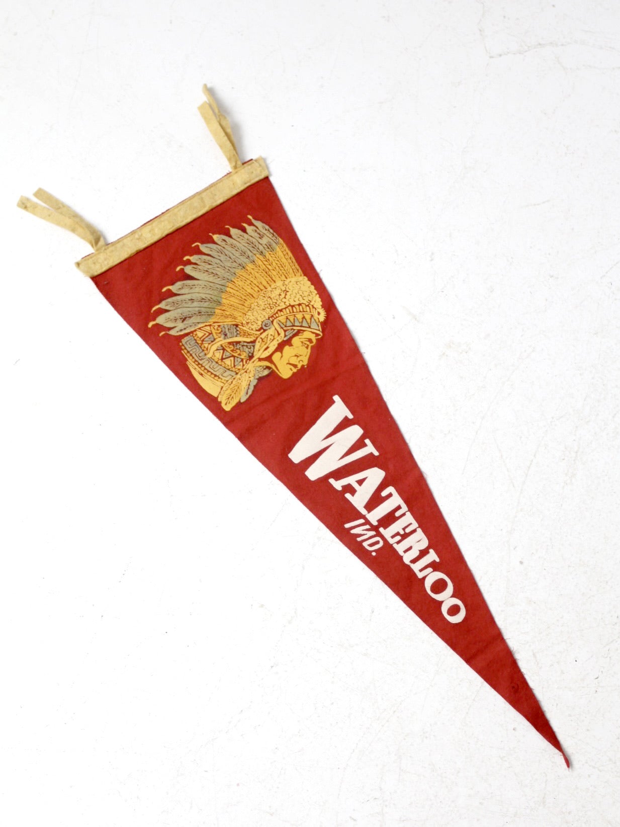 vintage Waterloo, Ind. pennant