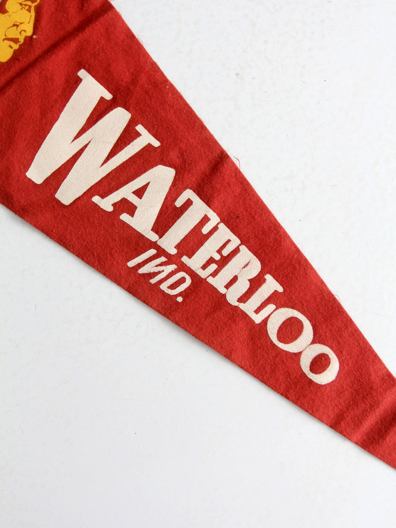 vintage Waterloo, Ind. pennant