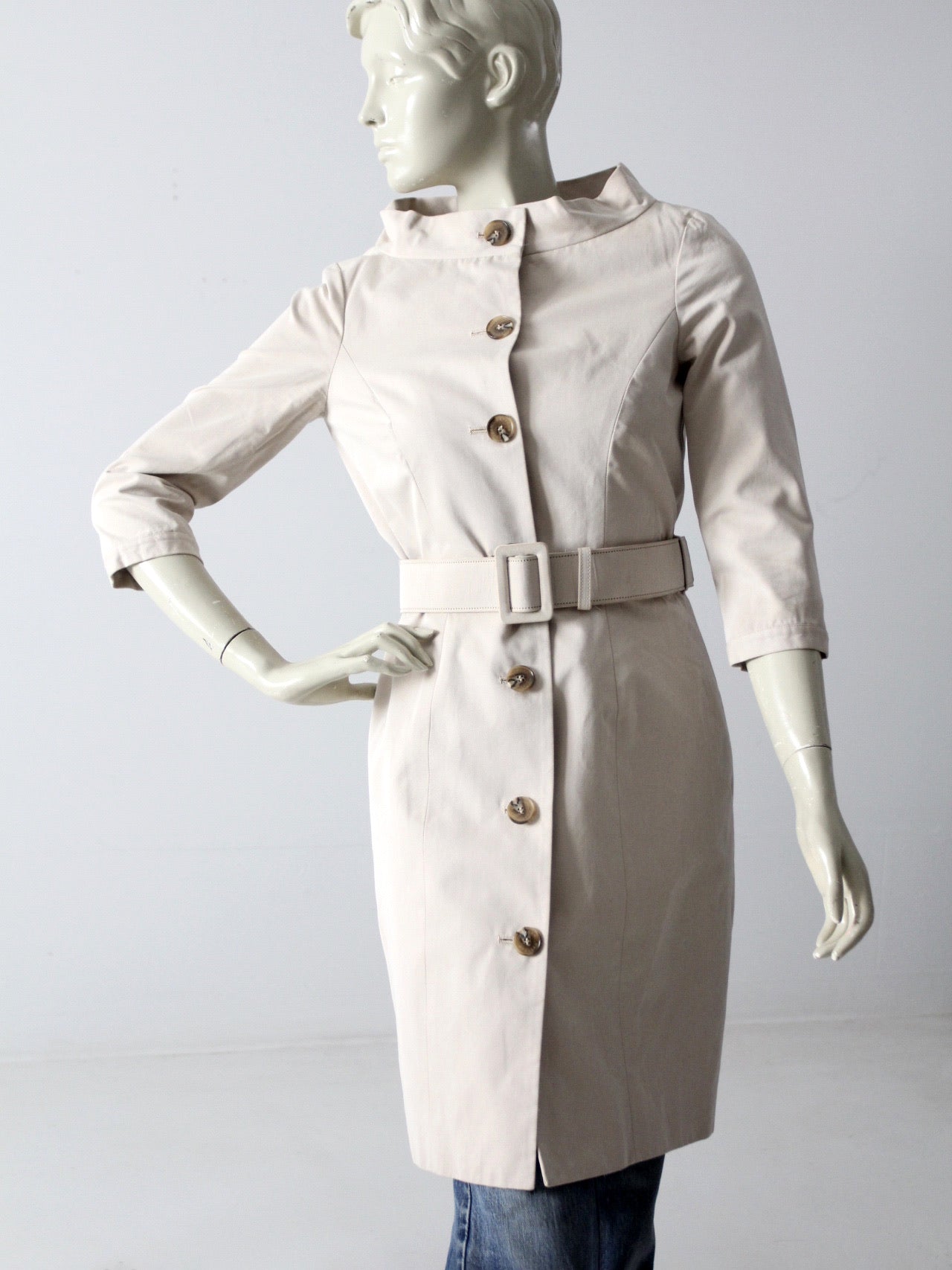 Gryphon New York cotton belted trench coat