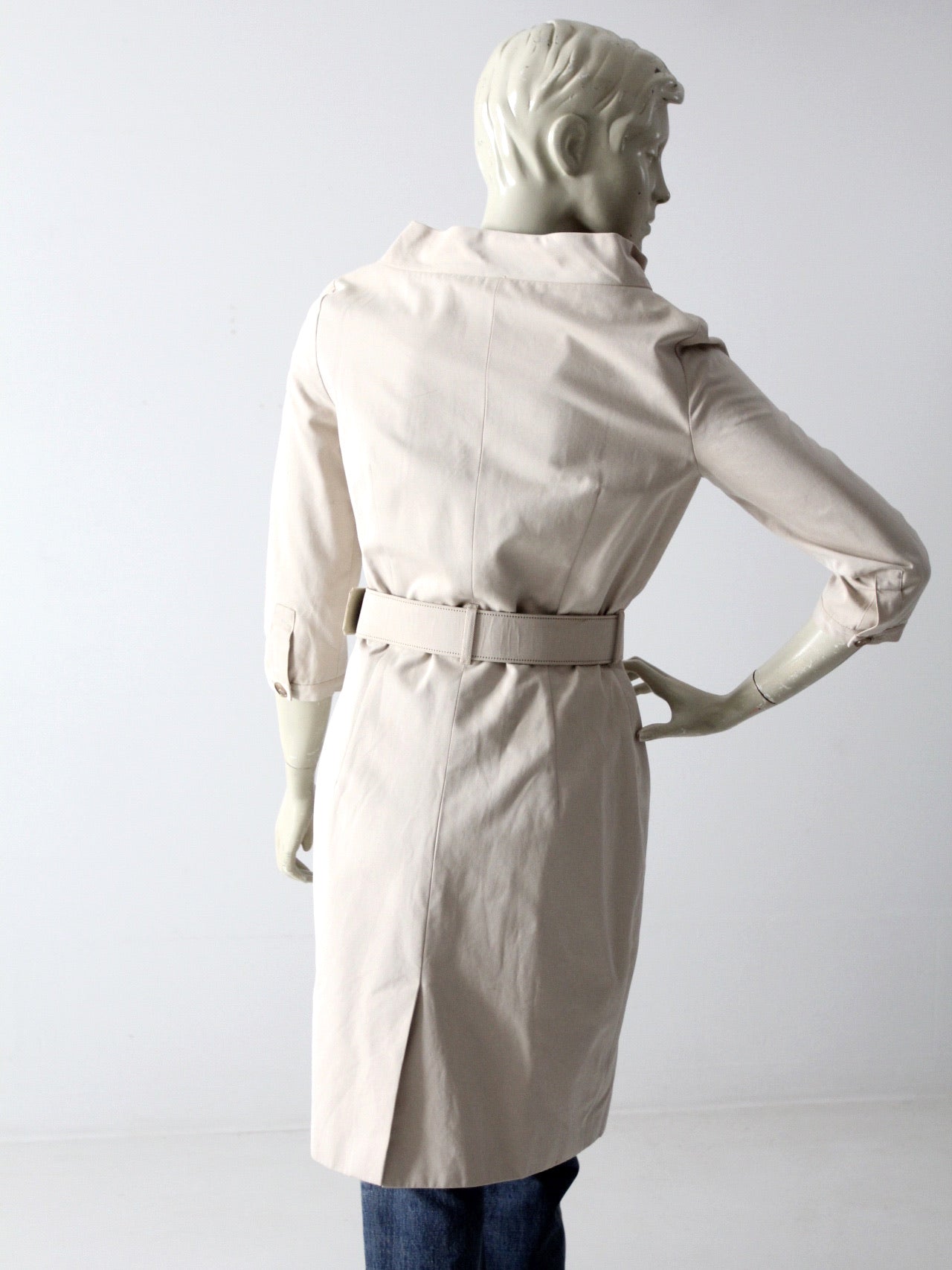 Gryphon New York cotton belted trench coat