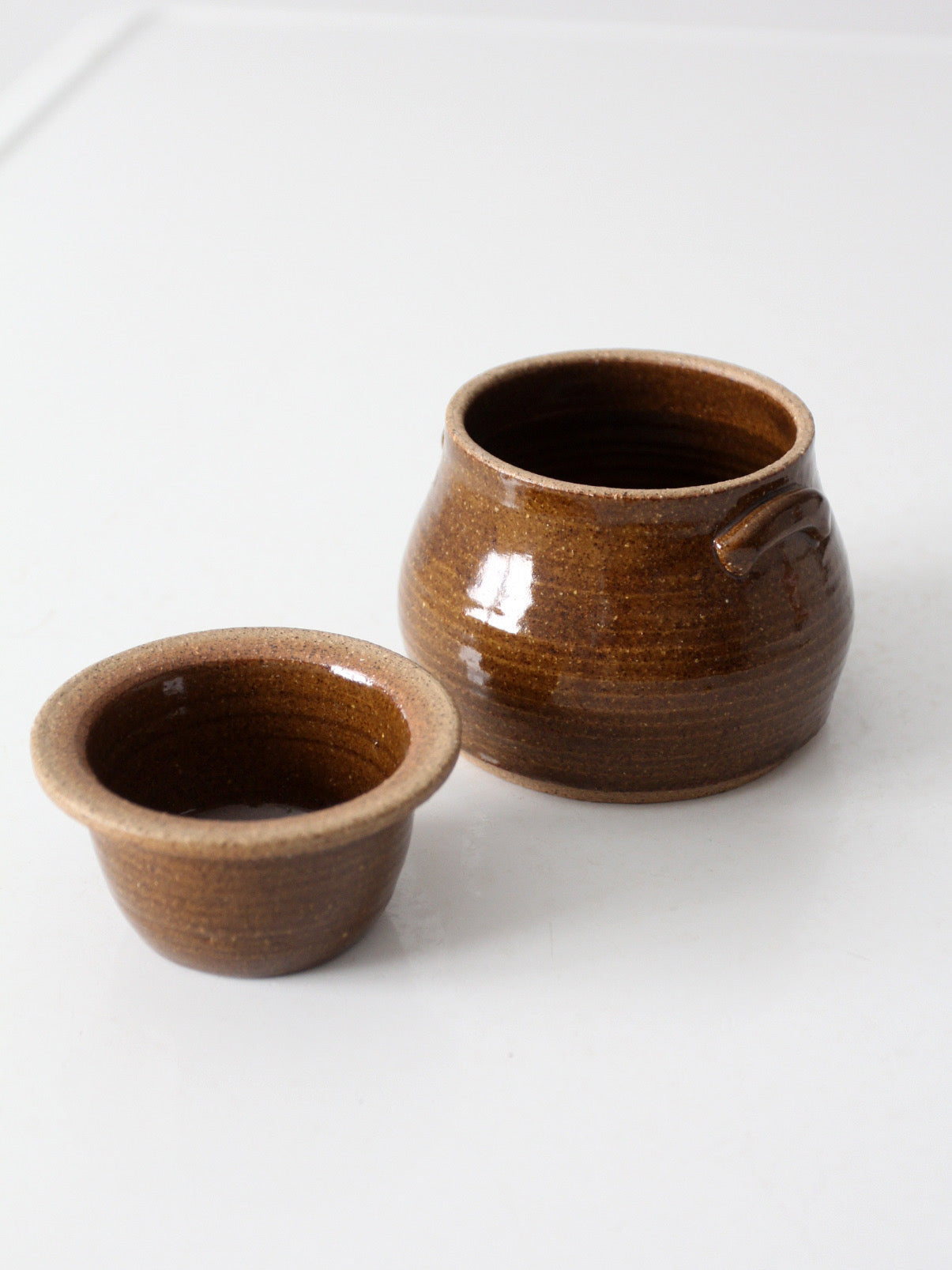 vintage handmade studio pottery chilled server