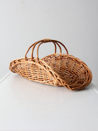 vintage wicker log basket