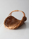 vintage wicker log basket