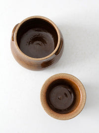 vintage handmade studio pottery chilled server
