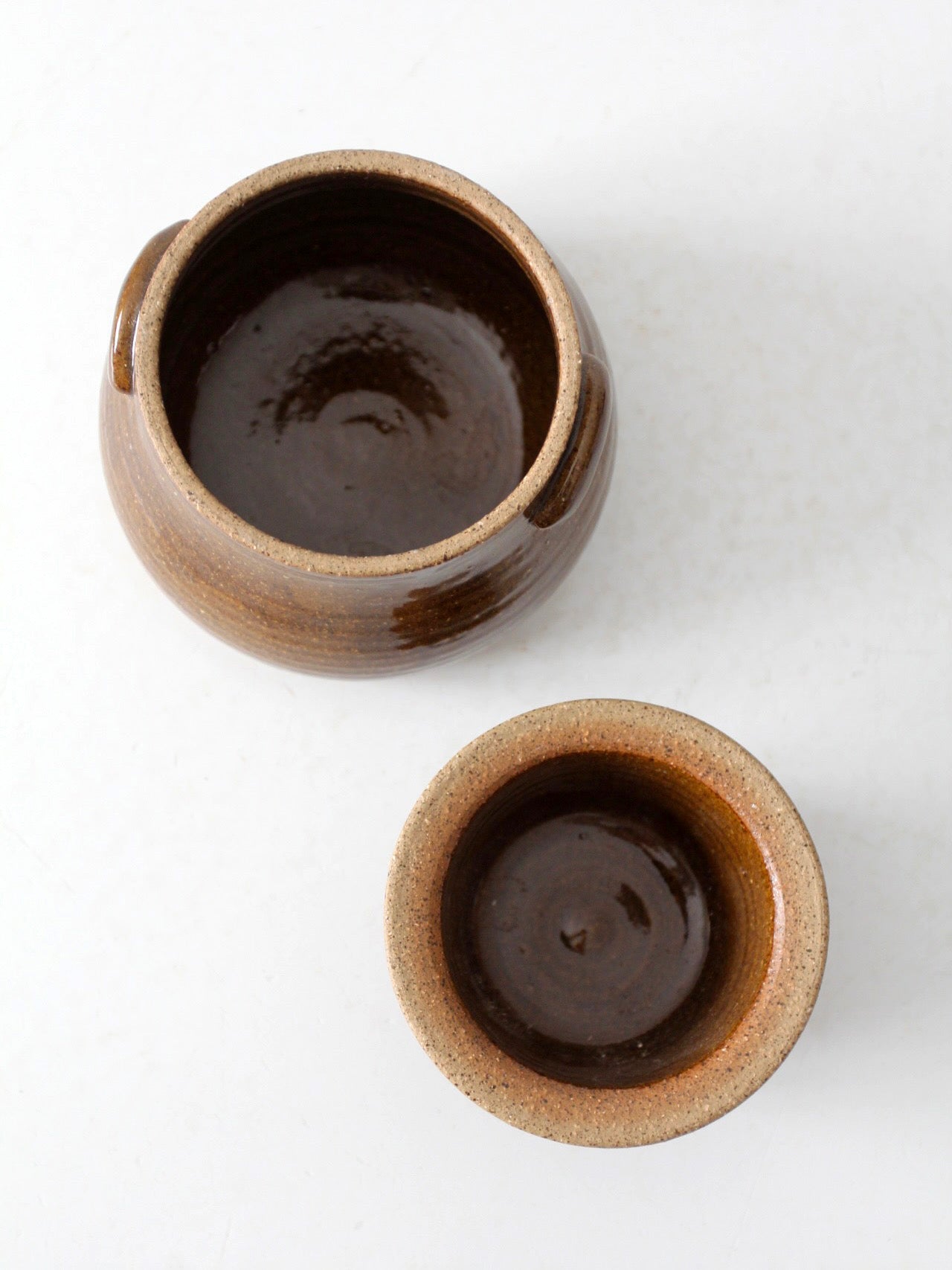 vintage handmade studio pottery chilled server