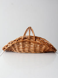 vintage wicker log basket