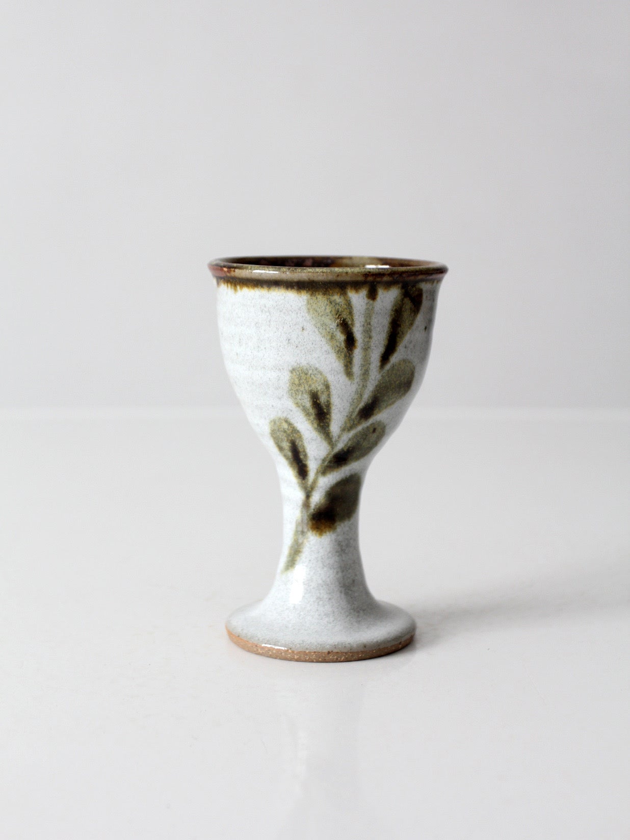 vintage handmade studio pottery goblet