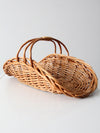 vintage wicker log basket