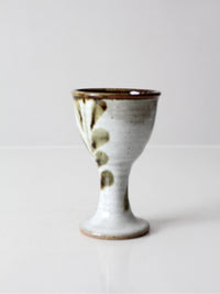 vintage handmade studio pottery goblet