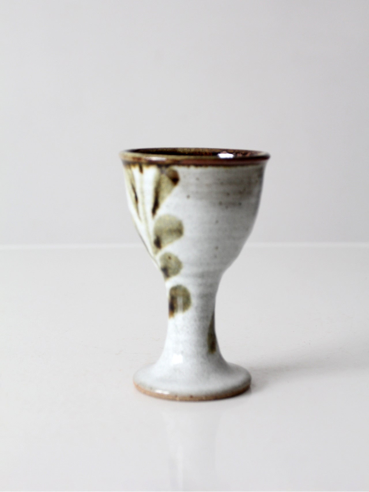 vintage handmade studio pottery goblet