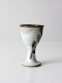 vintage handmade studio pottery goblet