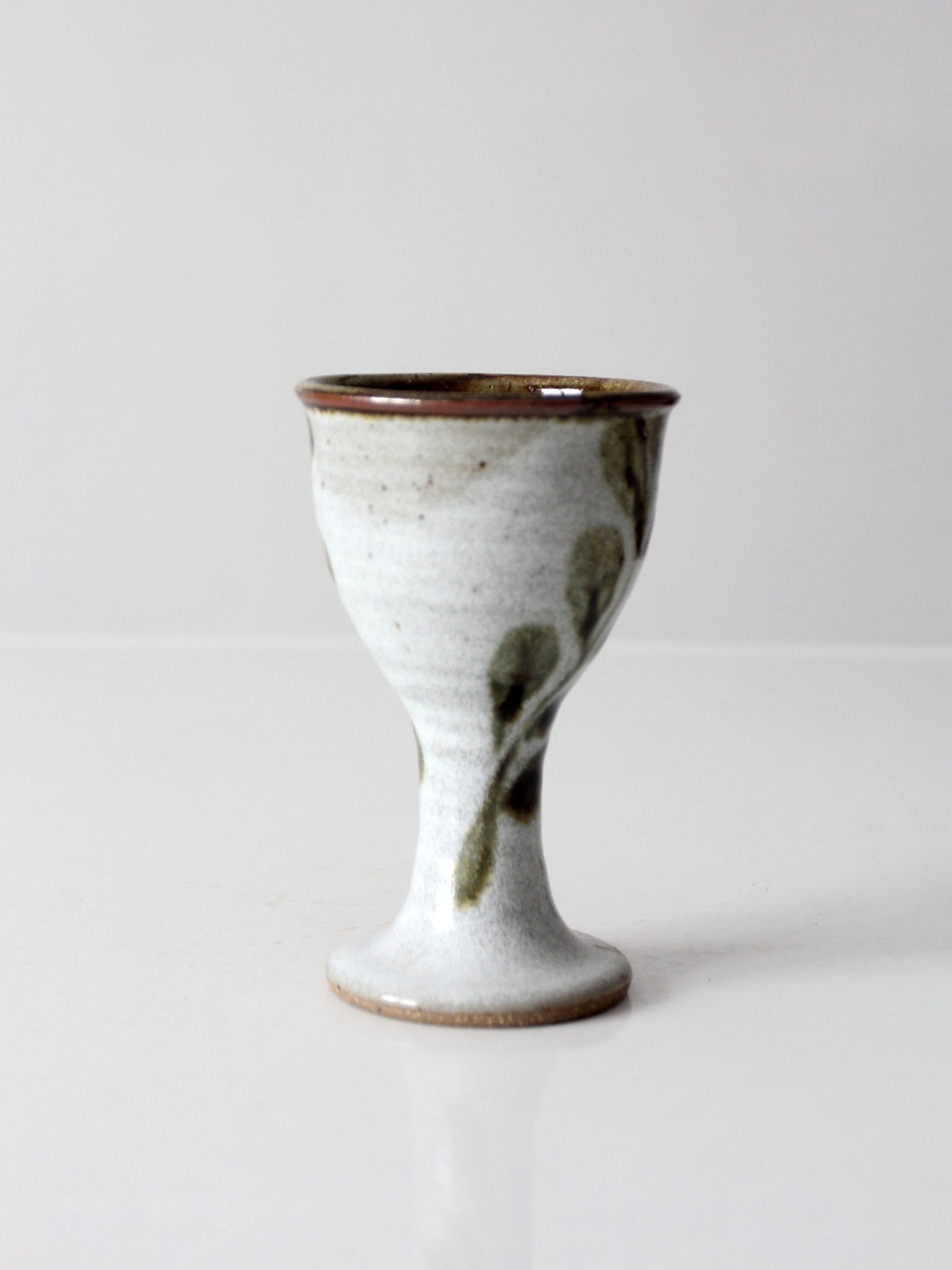 vintage handmade studio pottery goblet