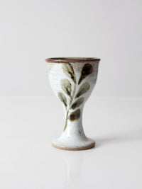 vintage handmade studio pottery goblet