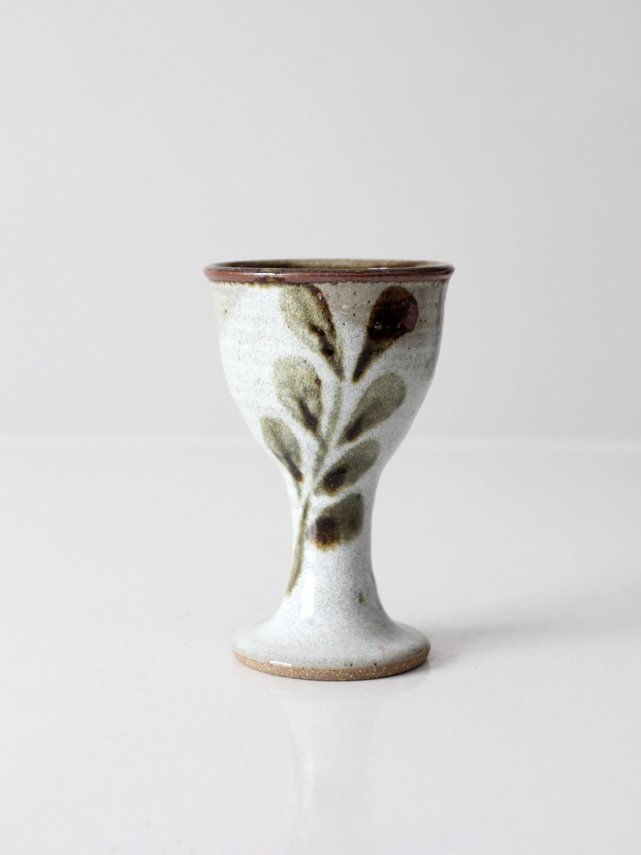 vintage handmade studio pottery goblet