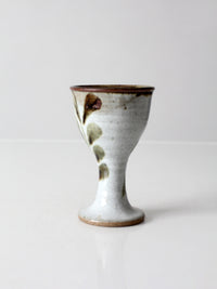 vintage handmade studio pottery goblet