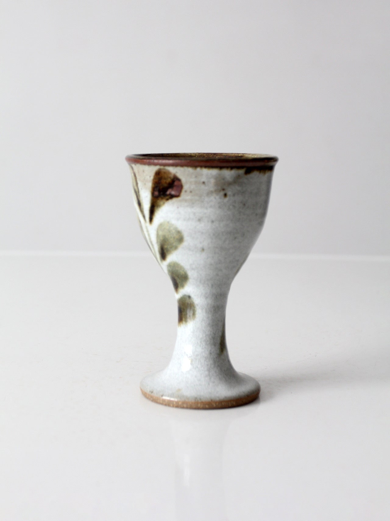 vintage handmade studio pottery goblet