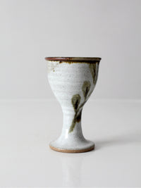 vintage handmade studio pottery goblet