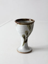 vintage handmade studio pottery goblet