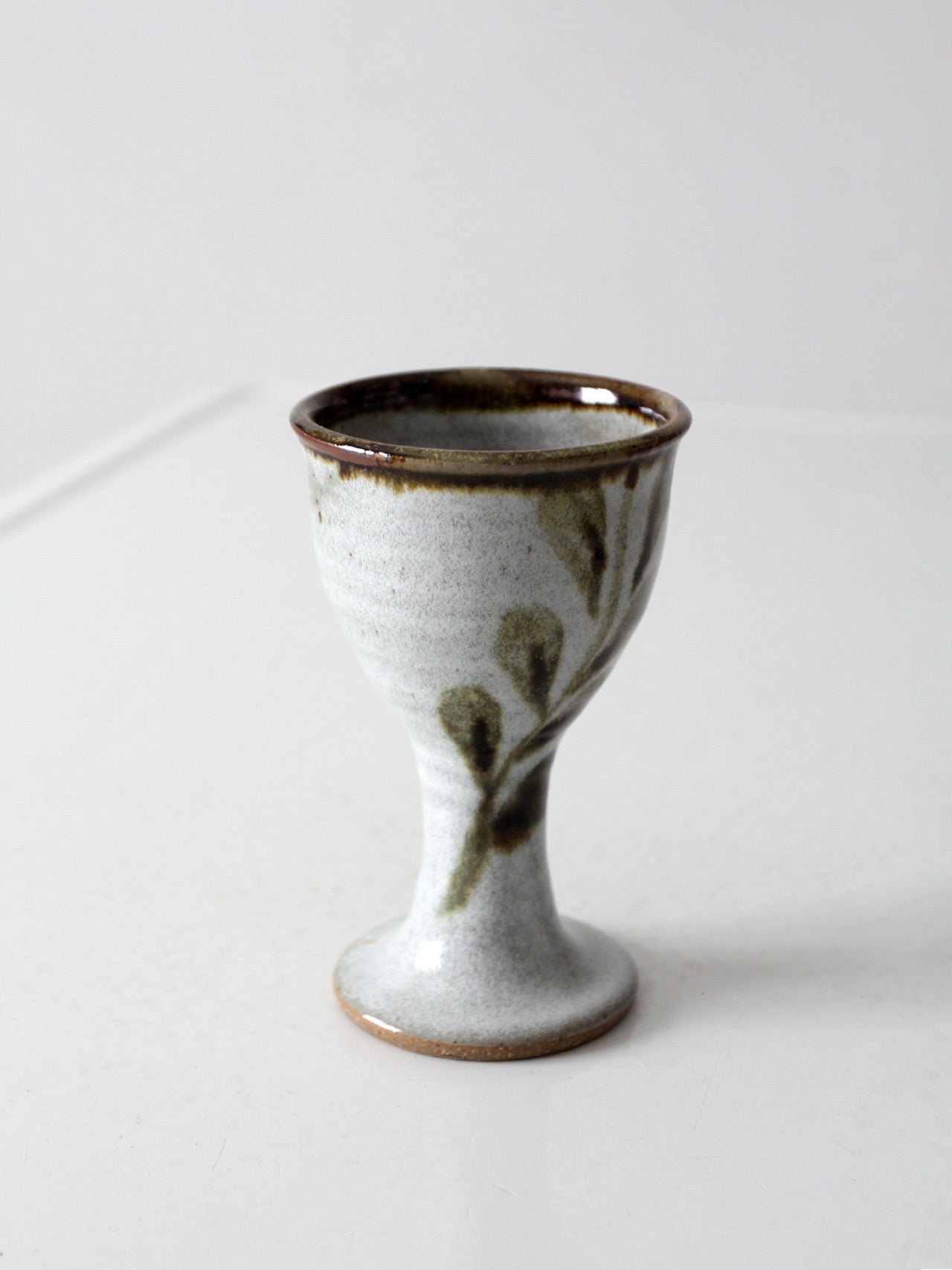 vintage handmade studio pottery goblet