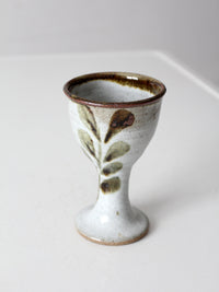 vintage handmade studio pottery goblet
