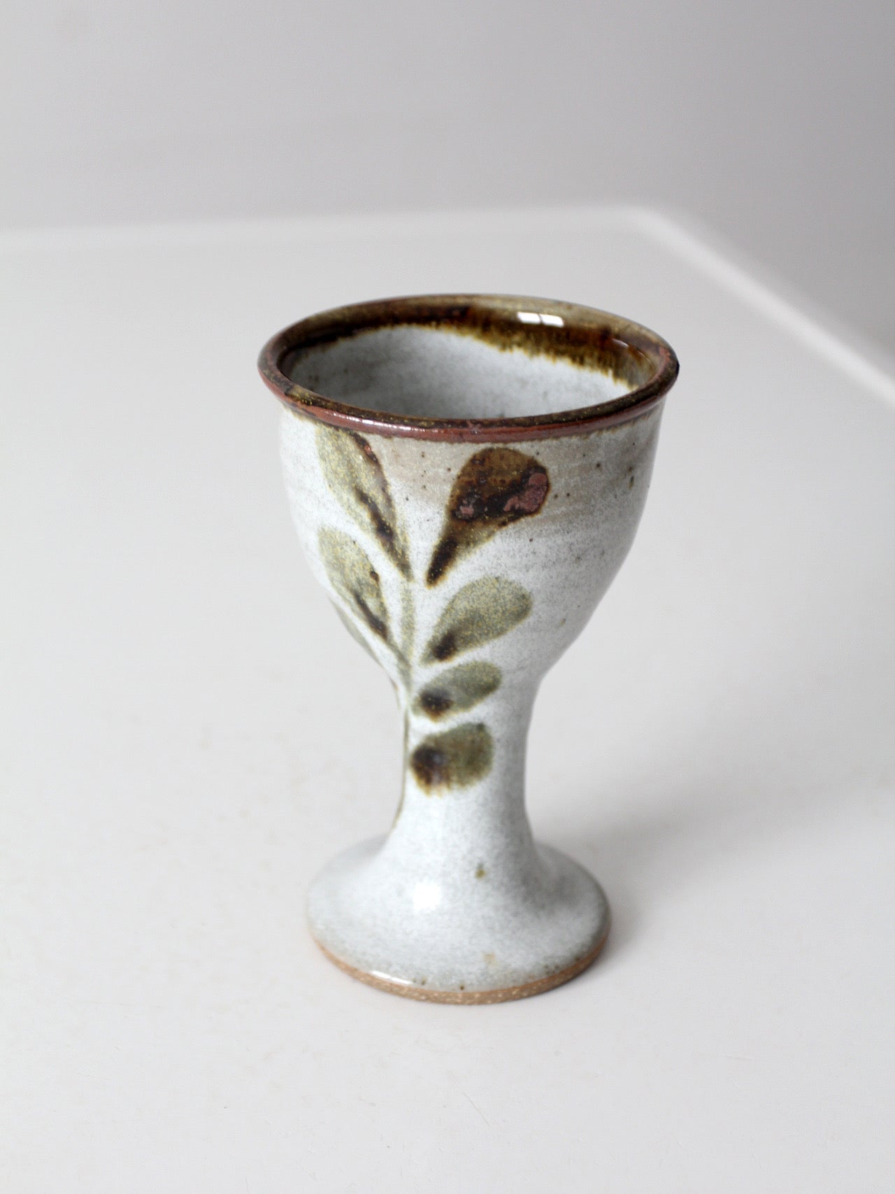 vintage handmade studio pottery goblet