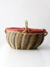 vintage watermelon picnic basket
