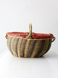 vintage watermelon picnic basket
